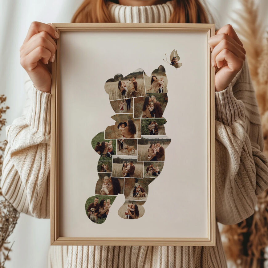 Lámina personalizada con fotos de winnie the pooh